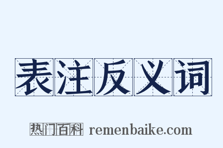 表注反义词是什么意思的图片